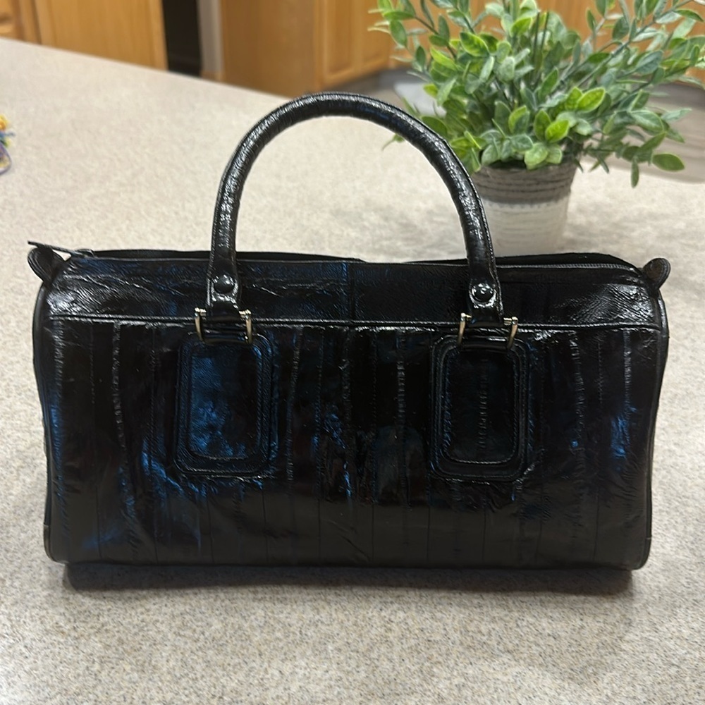 Ladies Vintage Eelskin Handbag in black